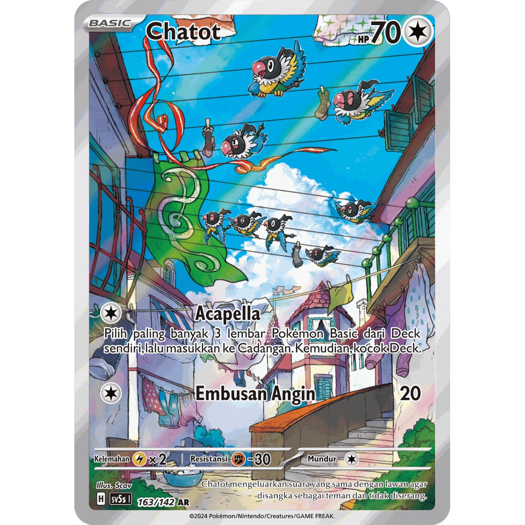 Chatot #163 AR Paradoks Andalan - Kartu Pokemon TCG Original Indonesia