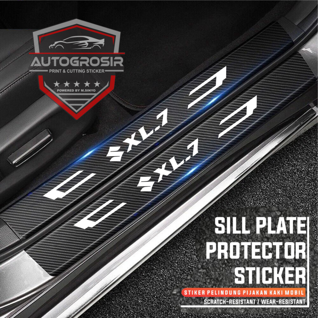 stiker carbon mobil suzuki xl7 stiker pelindung pijakan dan bagasi mobil sticker carbon suzuki XL7