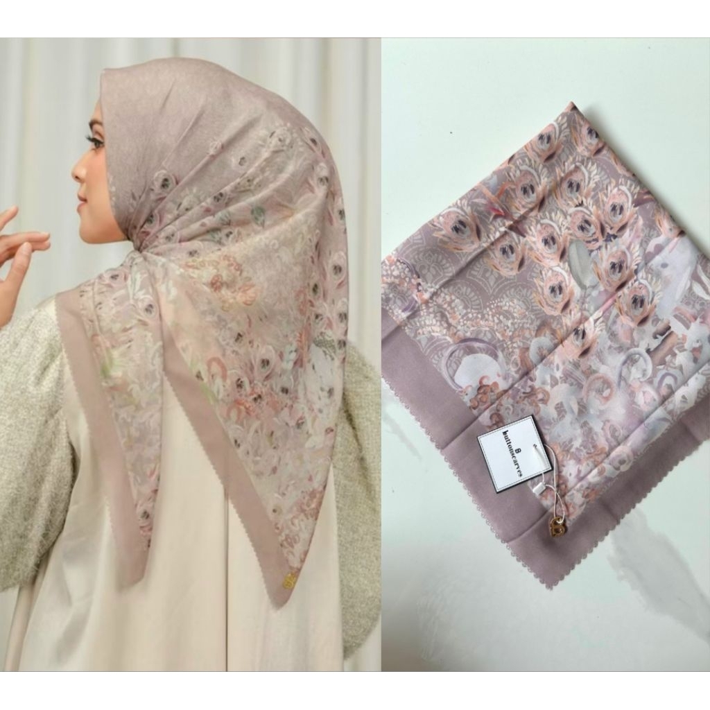 Buttonscarves Edera Series Hijab Segi Empat Motif