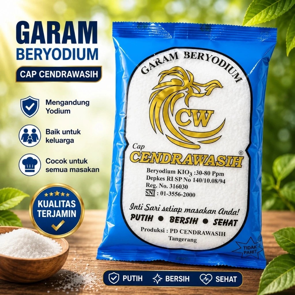 Garam Dapur Beryodium Original | Garam Halus Berkualitas untuk Memasak