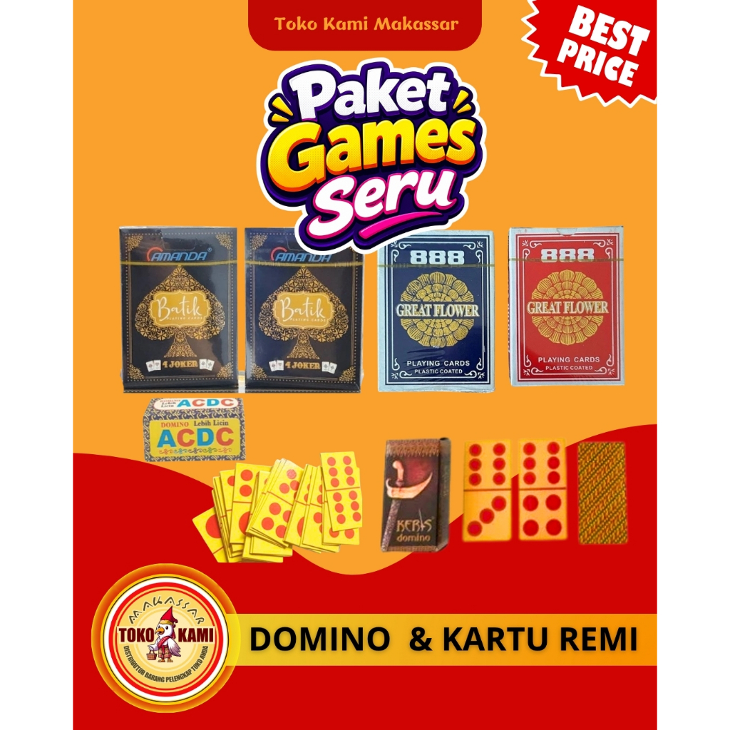 Paket Games Seru Domino & Remi Ecer Lebih Hemat Harga Ekonomis