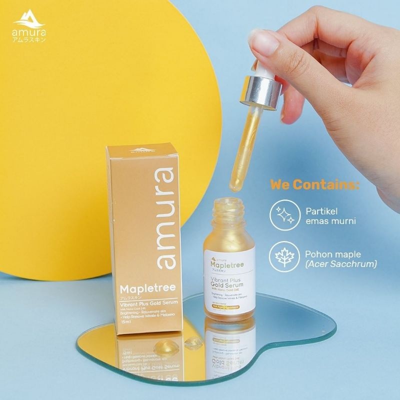 Amura Mapletree Vibrant Plus Gold Serum 15ml – Serum Anti Aging & Brightening
