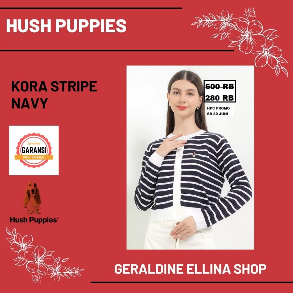 Baju Wanita  Hush Puppies Seri KORA STRIPE Original Store