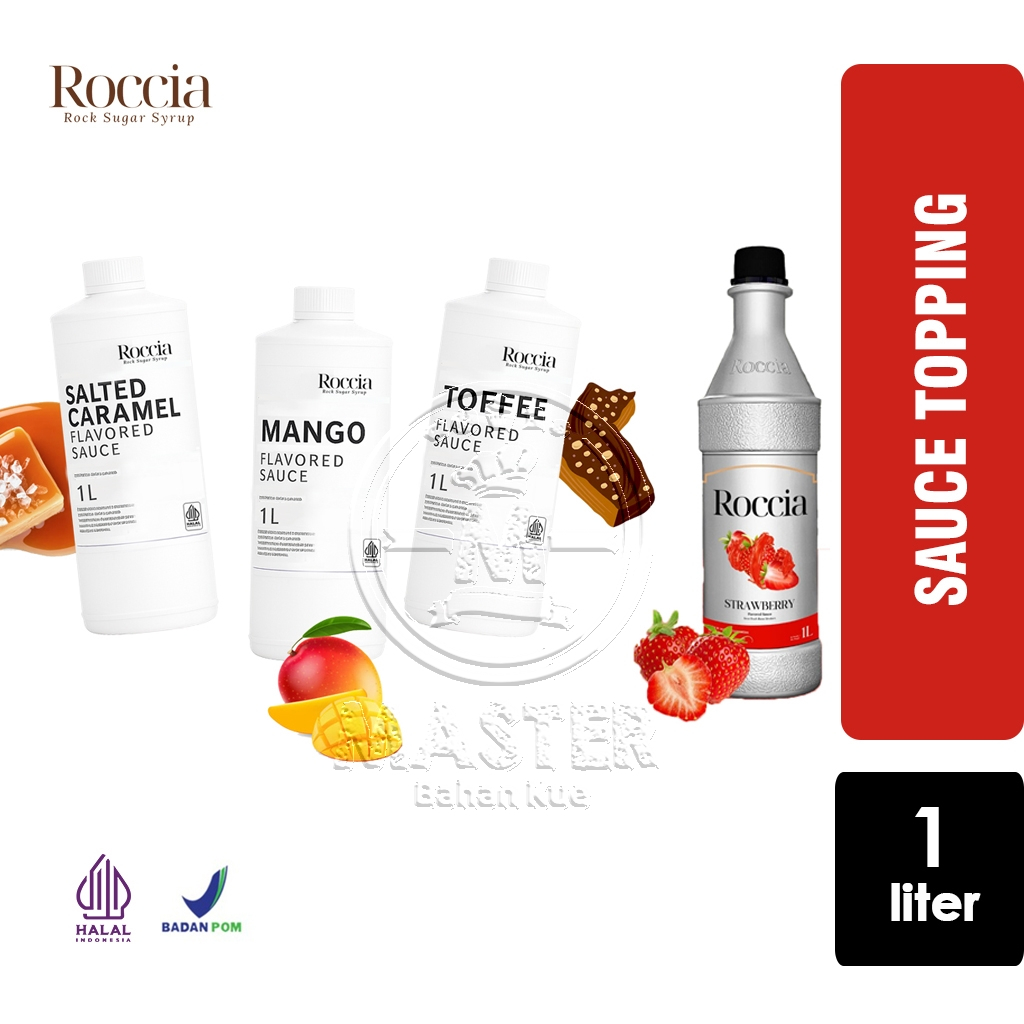 Topping Minuman Roccia Saus Manis Sauce Salted Caramel / Mango / Toffee [1 Liter]