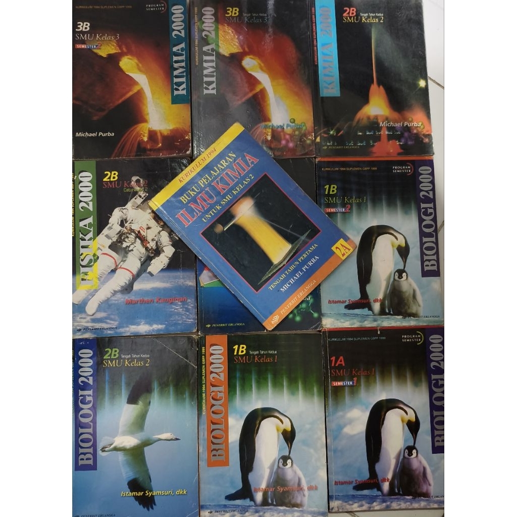 BUKU KIMIA/BIOLOGI 2000 SMU MICHAEL PURBA BEKAS ORIGINAL
