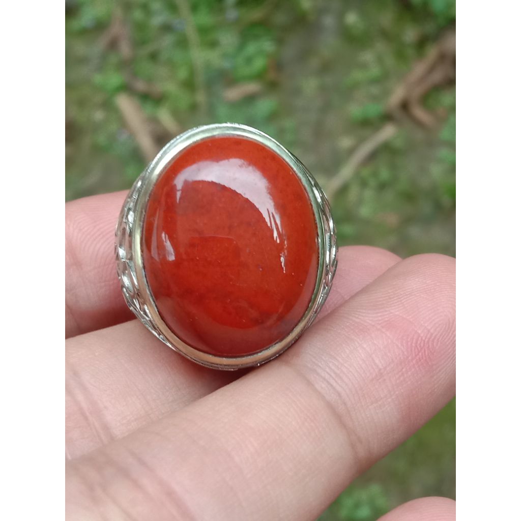 CINCIN BATU AKIK GARUT MERAH MAROON