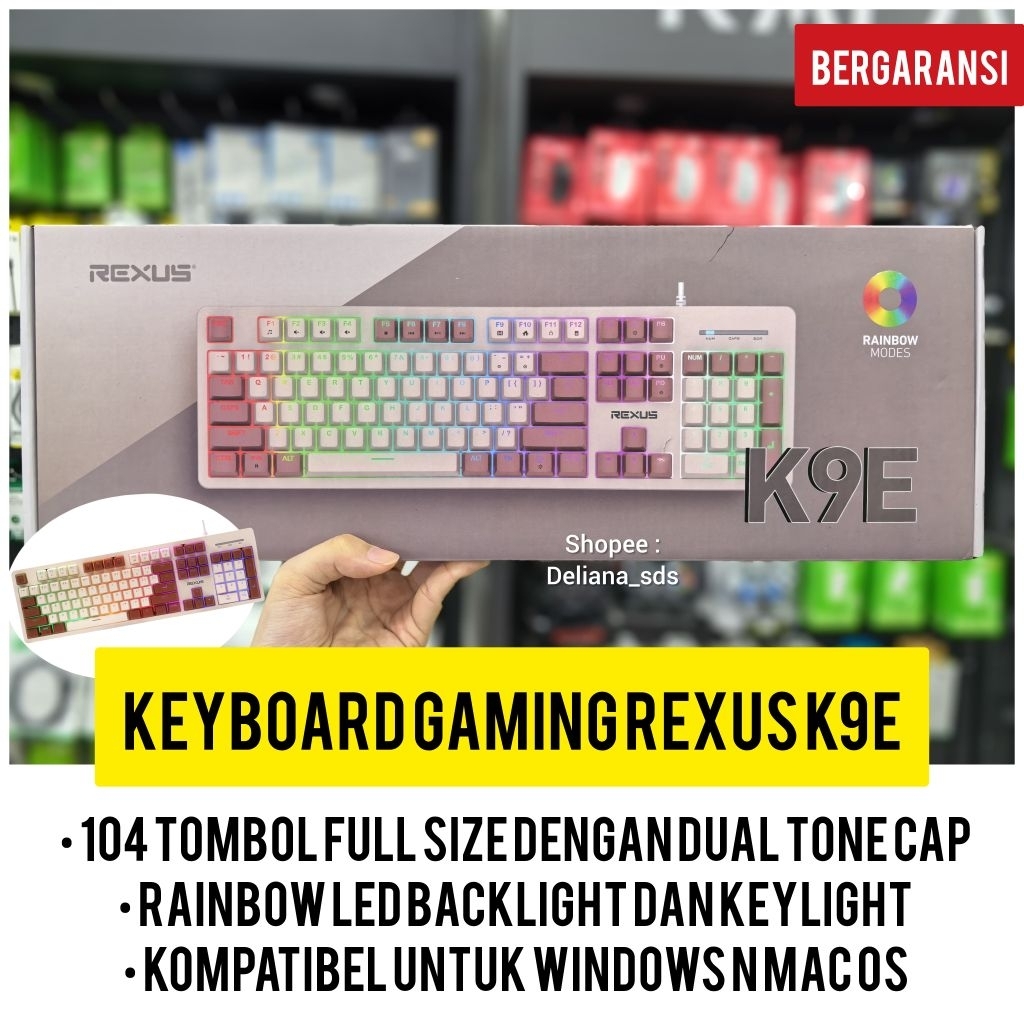 Keyboard Gaming Rexus K9E Garansi Resmi 3 Bulan Keyboard Rexus K9E Gaming Keyboard Rexus K9e