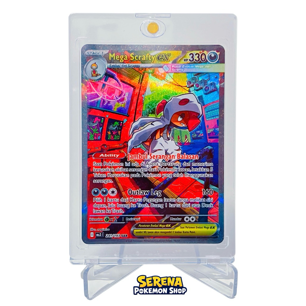 Mega Scrafty EX SAR MA3 - Pokemon TCG Indonesia