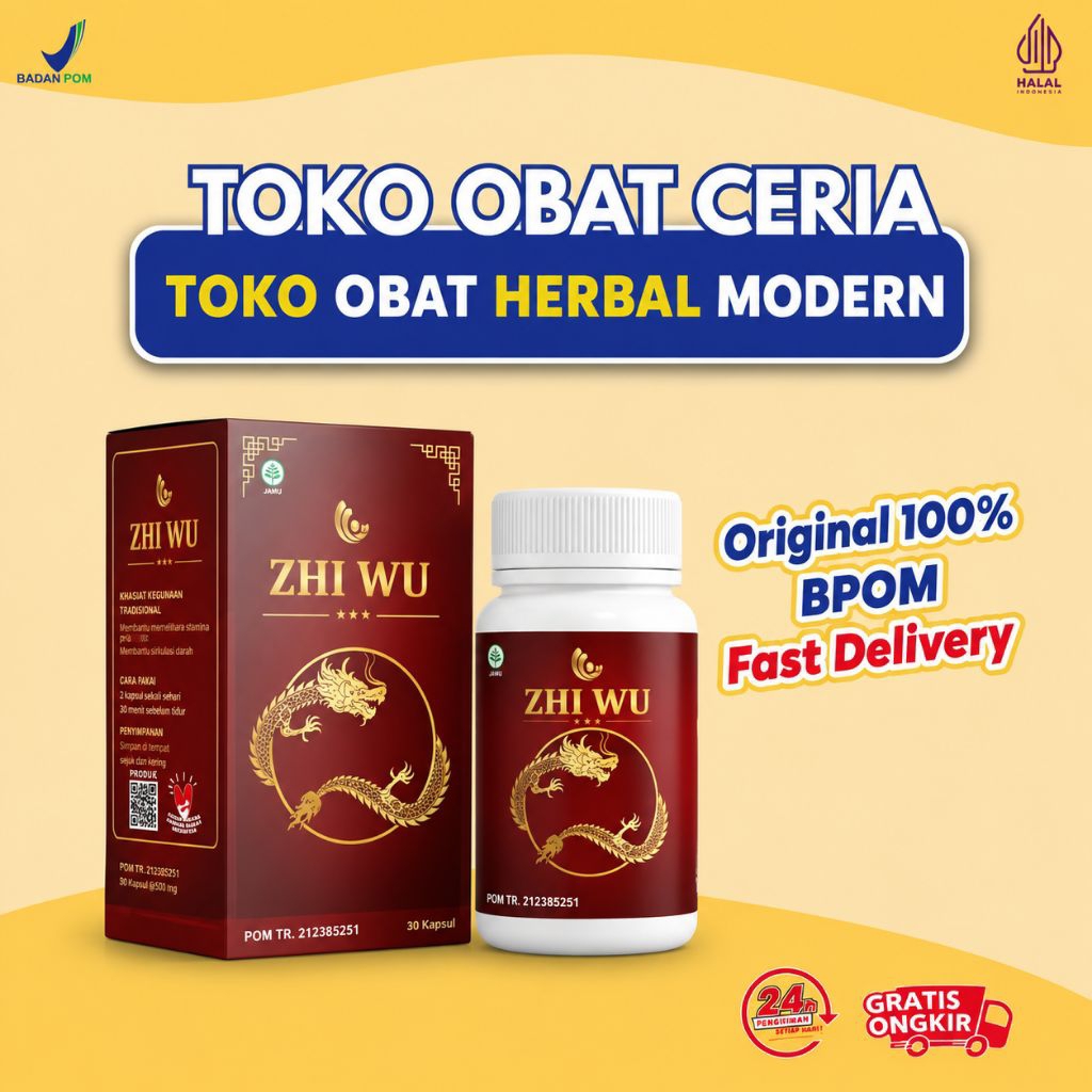 Zhi Wu 30 Capsul 100% Asli Herbal Cina Atasi Asam Urat & Rematik