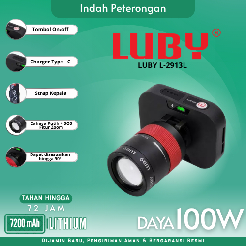 Senter Kepala Luby L-2913L Cahaya Putih