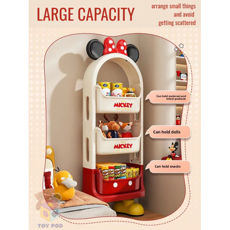 RAK PENYIMPANAN MULTIFUNGSI PORTABLE KARAKTER LUCU MICKY MOUSE/RAK LUCU
