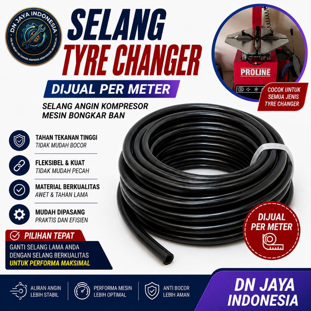 SELANG TYRE CHANGER BERKUALITAS TINGGI ( HARGA PER METER)