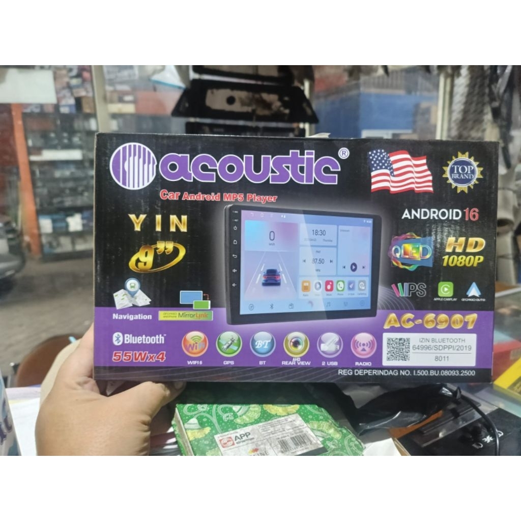 Android ACOUSTIC RAM 4/64 Mantap Anti LEMOT layar 9 dan 10