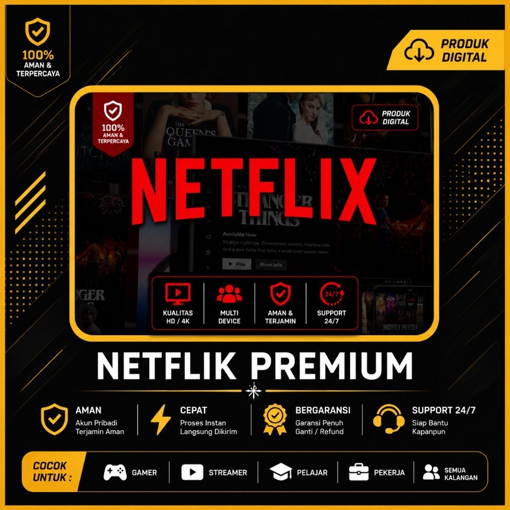 Netflix Premium 1 Bulan