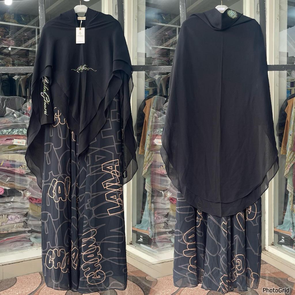 Set Gamis Syari Printing | LAILA GHANI | PUSPITA HIJAB SYARI | BAJU SYARI PREMIUM LUXURY