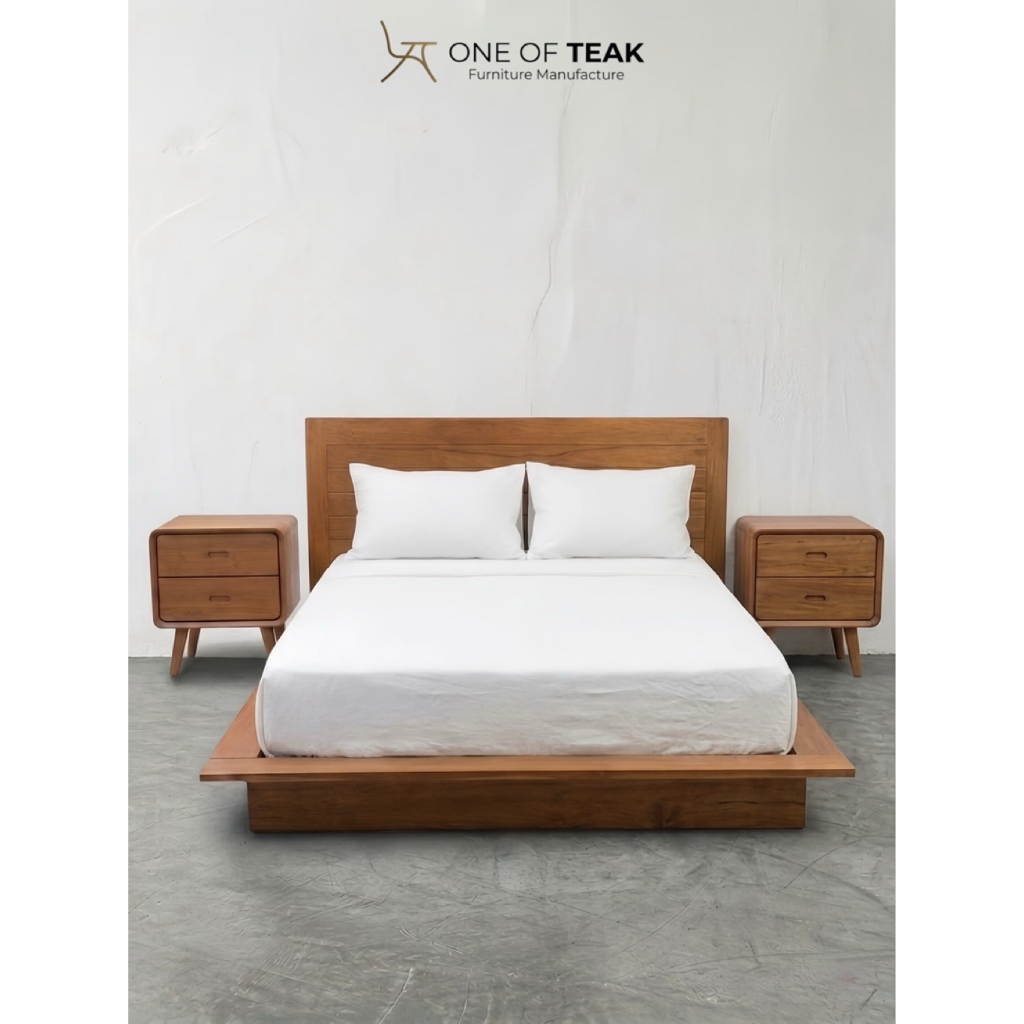 Set Dipan Minimalis Jati | Nakas Retro jati | Dipan Custom 160x200