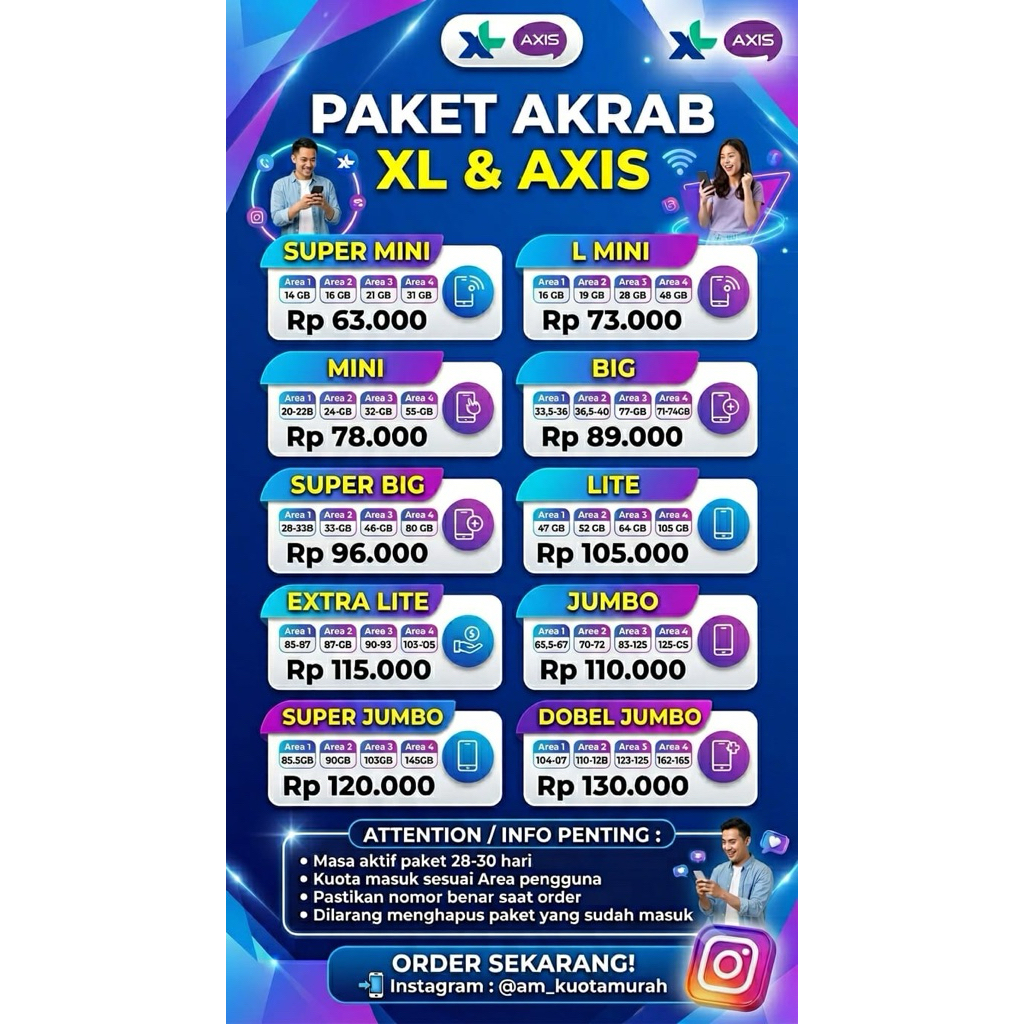 PAKET AKRAB XL & AXIS