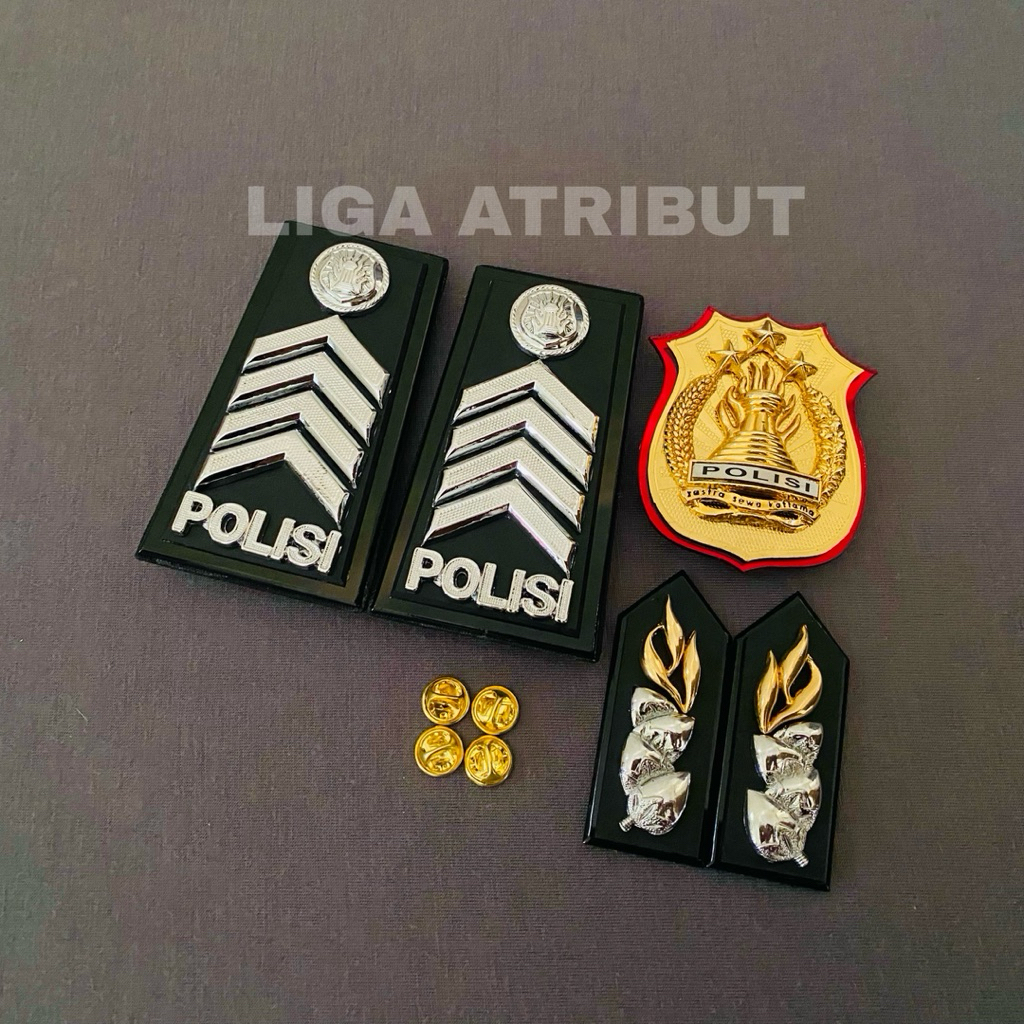SETKOMPLIT PANGKAT BRIPKA PDH FULL MIKA / PANGKAT BRIPKA PDH POLRI / PANGKAT BRIPKA FULL MIKA