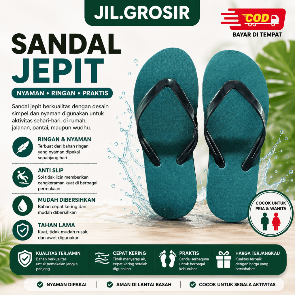 Sandal Jepit Rumah Pria dan Wanita / Sandal Wudhu / Sandal Rumah