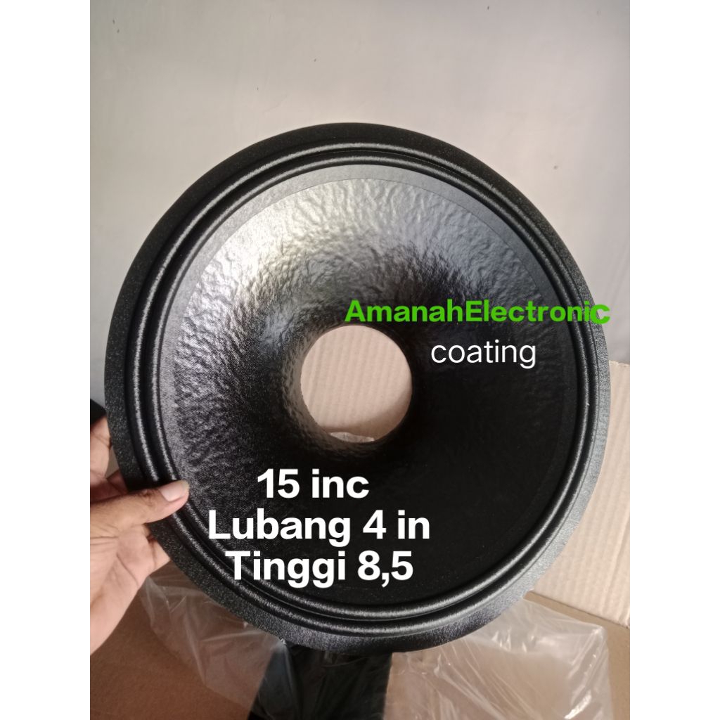 Daun Kertas Speaker 15 inc Lubang 4 in T8,5 Fr2 jeruk coating