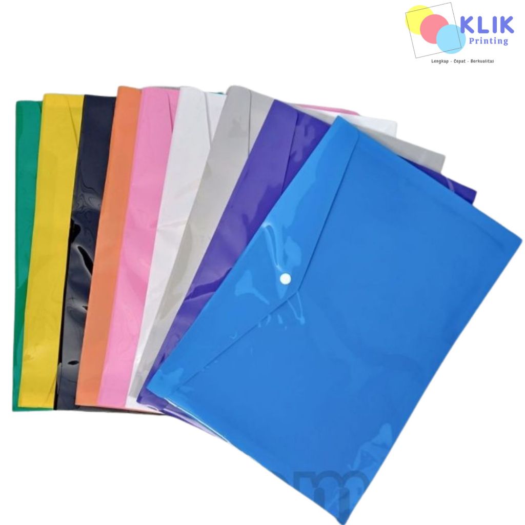 Map Plastik Kancing 1 Warna Solid