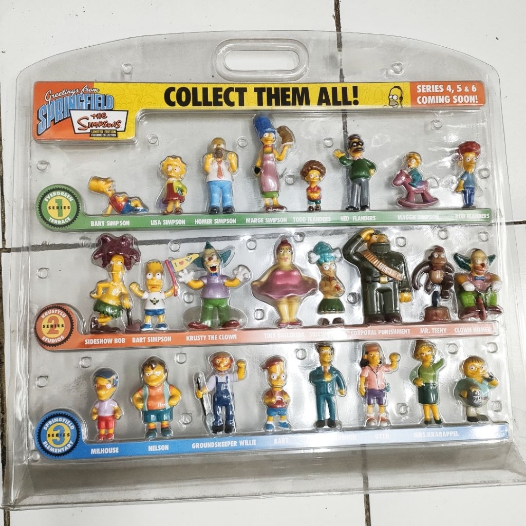 Action Figure Bart Simpson Set 24pcs bahan PVC Seri Pajangan Koleksi Simson