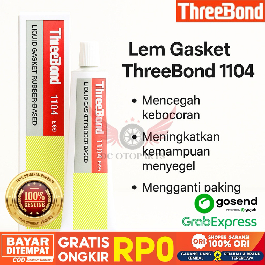 LEM GASKET LEM PAKING THREEBOND 25 GRAM ORIGINAL LEBIH KUAT TAHAN LAMA, LEM GASKET CAIR, LEM PAKING 