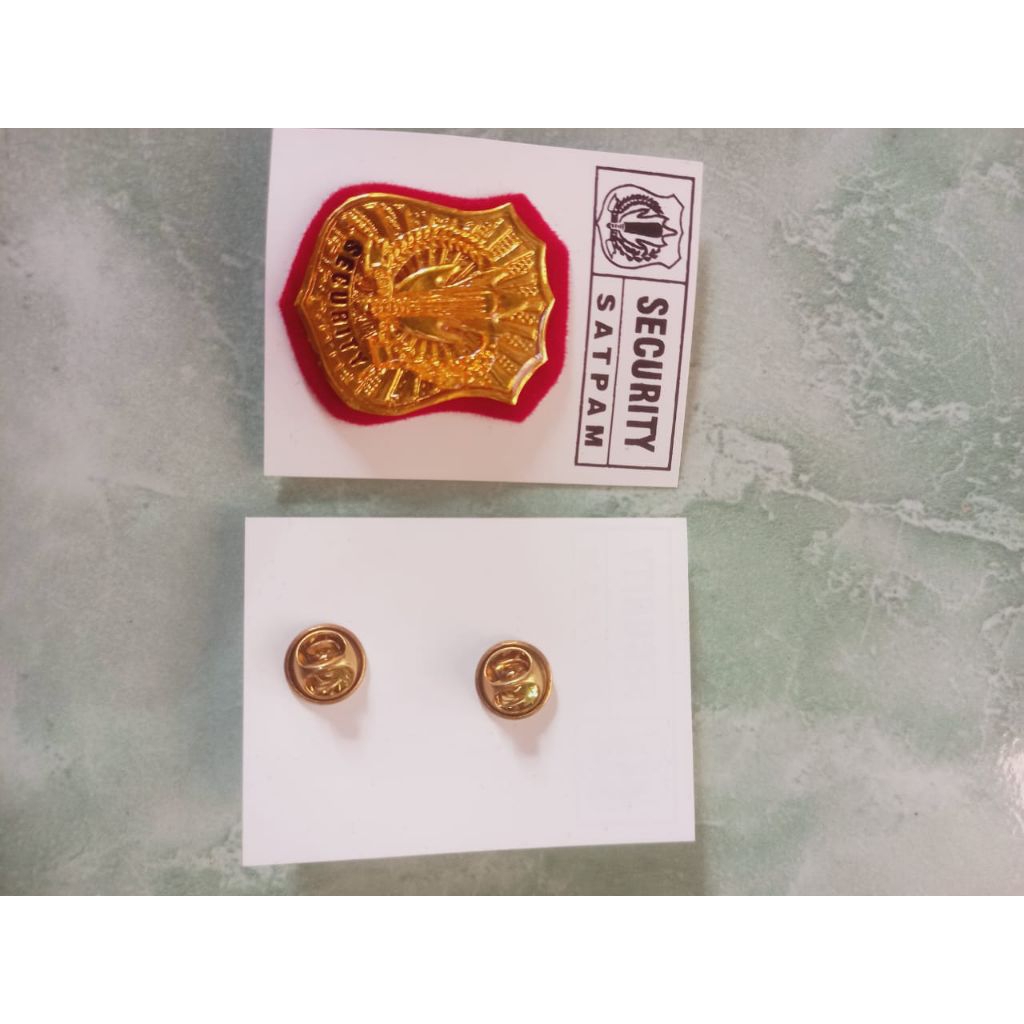 Lencana Dada Satpam - Pin Kewenangan Security, Tahan Lama dan Elegan