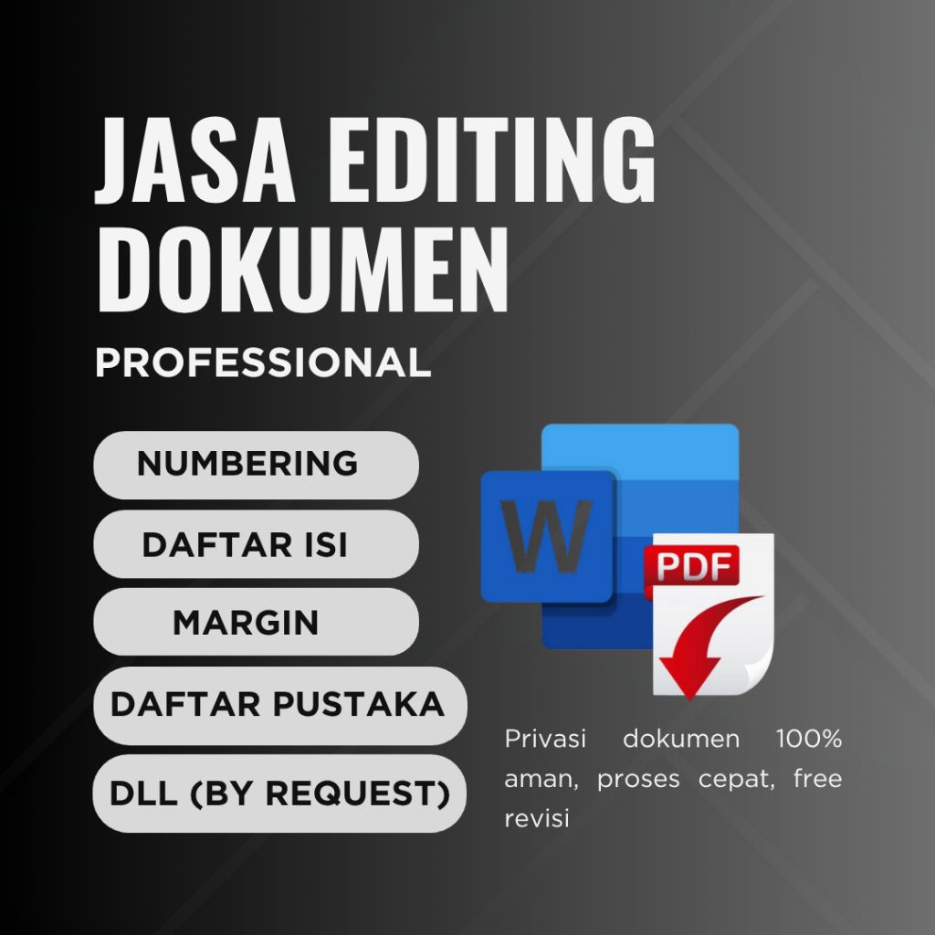 JASA EDIT DOKUMEN PROFESIONAL | PDF | WORD  | DLL
