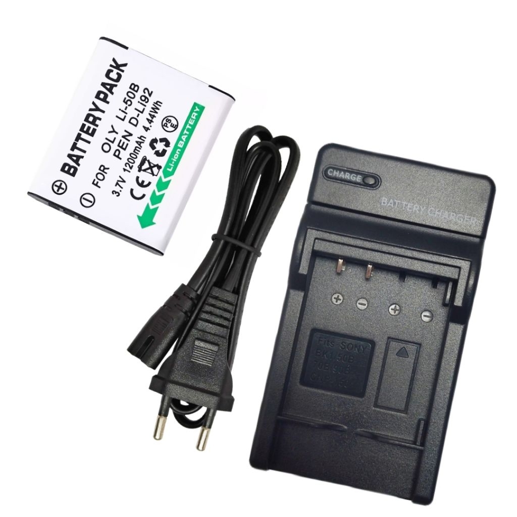 PAKET Baterai + Charger For Olympus SH-21 25MR SP-800UZ 810UZ Tough-6010 Batere 9010 SZ-11 12 14 15 