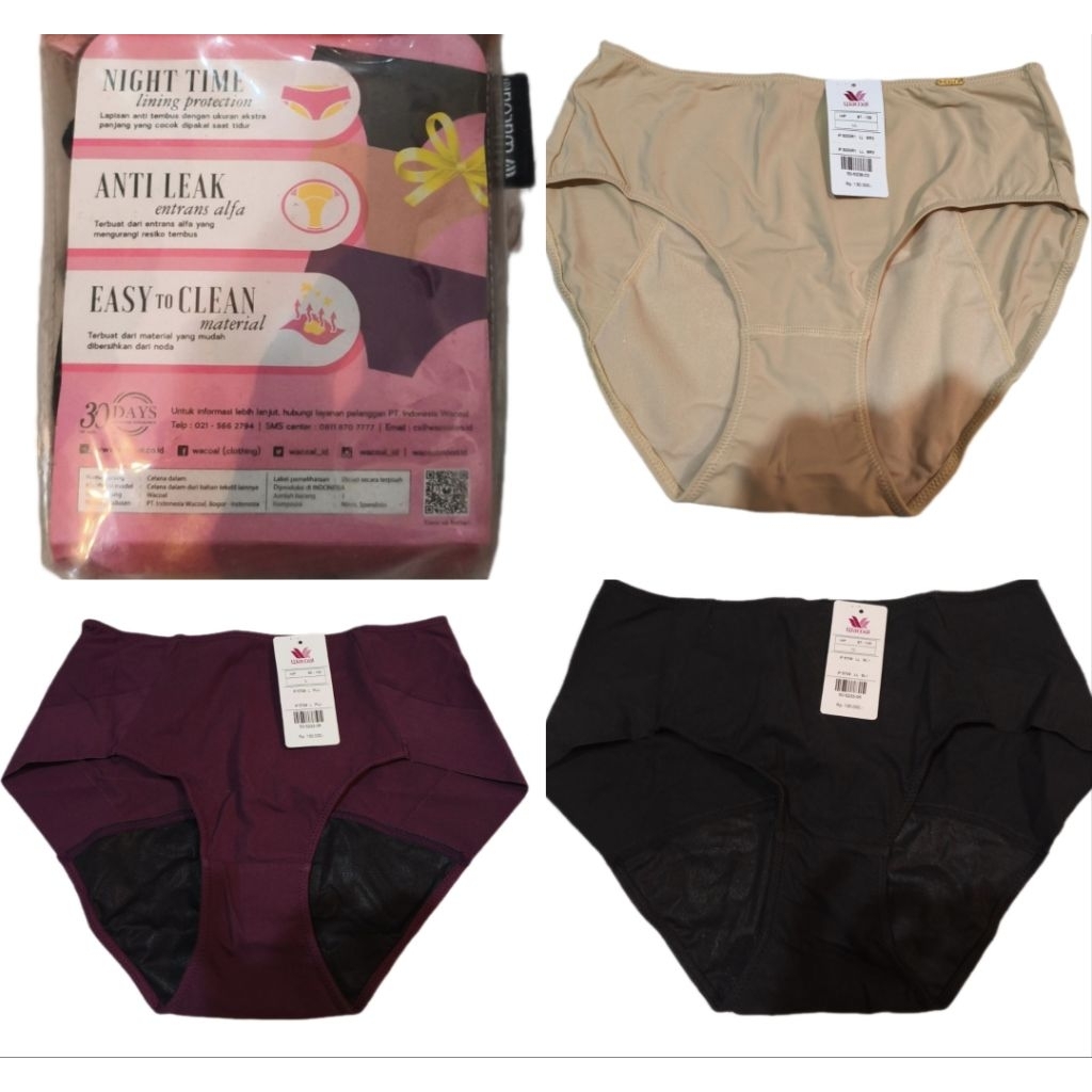 Wacoal Sanitary Panty Original Celana Dalam Menstruasi