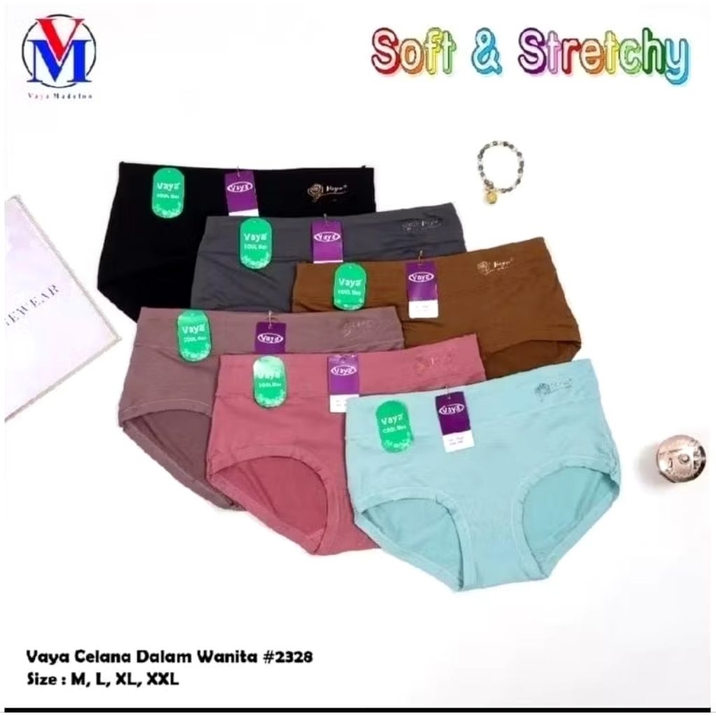 [3/6pcs]CD vaya art 2328 super soft celana dalam wanita