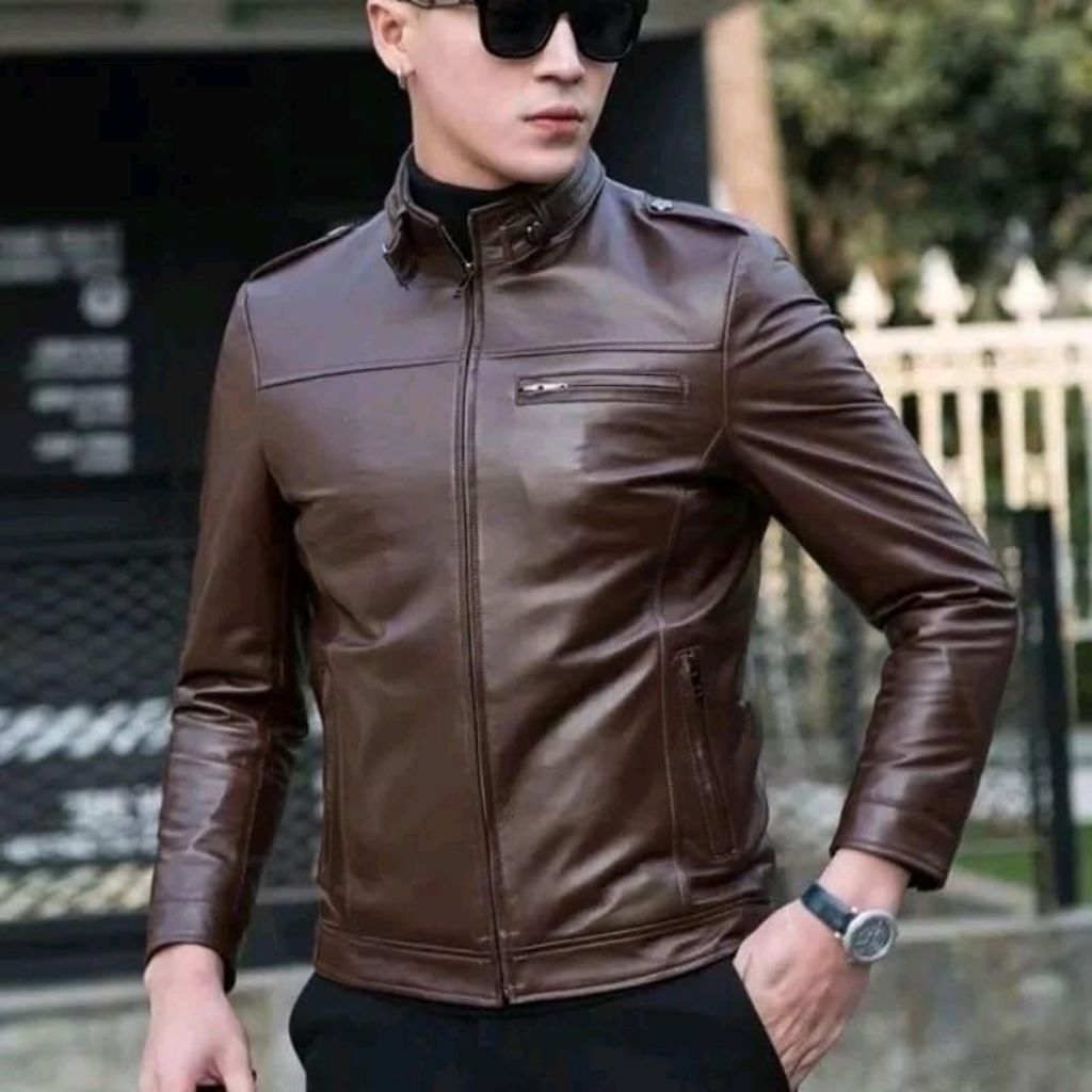 Jaket Pria Kulit Asli Sapi Made in Garut Korea