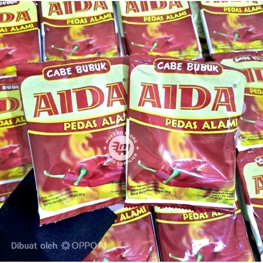 AIDA Cabe giling /AIDA Pacific renteng/cabe bubuk 1renteng (10pcs)pedas alami