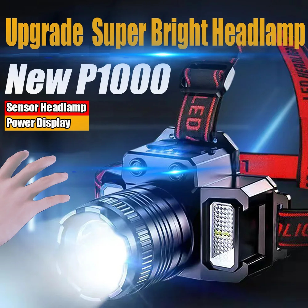 Garansi 10 tahun Senter Kepala Cahaya Maksimal PlusRechargePro 1000Lumen Headlamp Lampu dengan USBFo