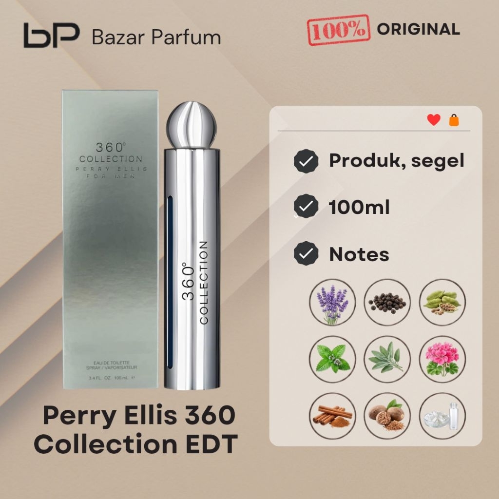 Parfum Pria Perry Ellis 360 Collection by Perry Ellis EDT for Men Original