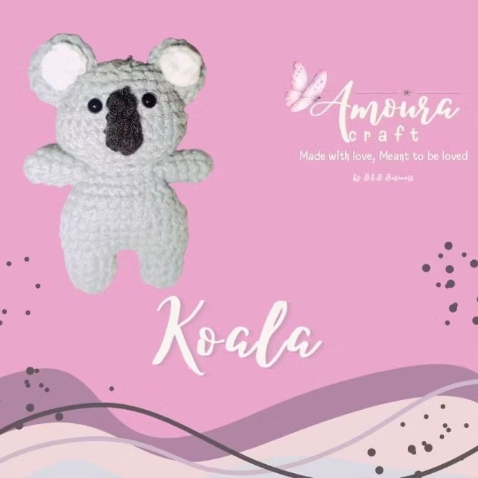 Koala Keychain Rajut - Amoura Craft