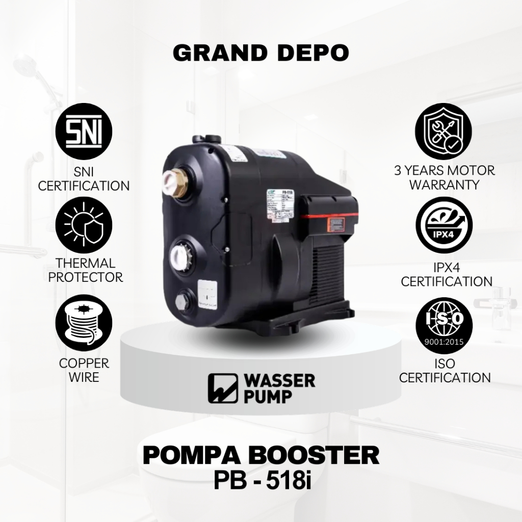 Wasser Pompa Air Booster PB 518i / Pompa Dorong Wasser