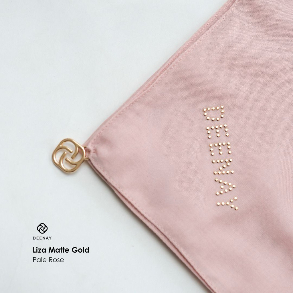 hijab polos baby pink liza deenay pale rose