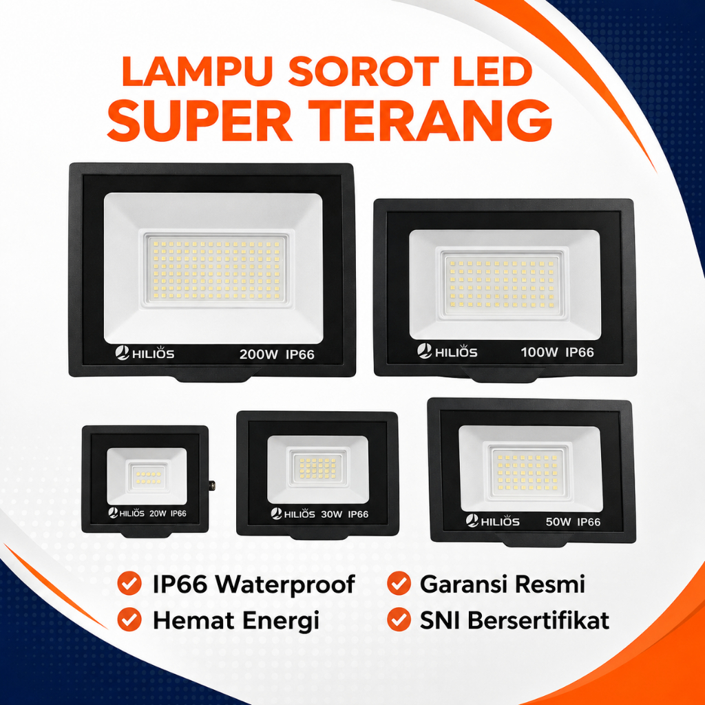 COD & READY STOK LAMPU SOROT LED 20W 30W 50W 100W 200W IP66 WATERPROOF / LAMPU TAMAN LED FLOOD LIGHT