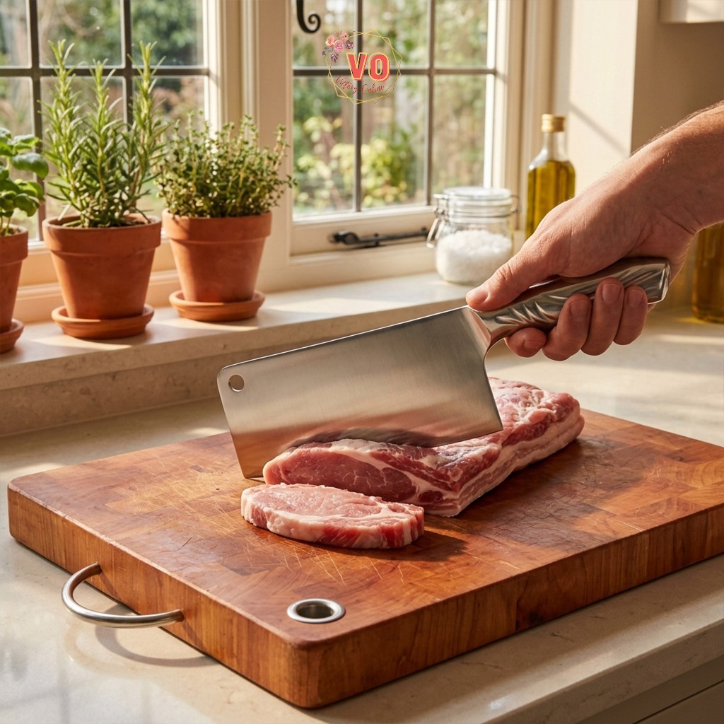 Golok Daging, Stainless Steel Chopper Knife, Golok Cincang Daging, Golok, Golok Dapur (CR6)