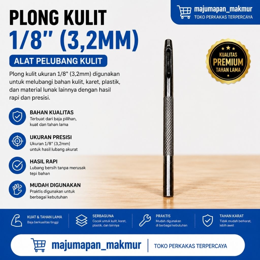 Plong Kulit 1/8" (3,2 mm)