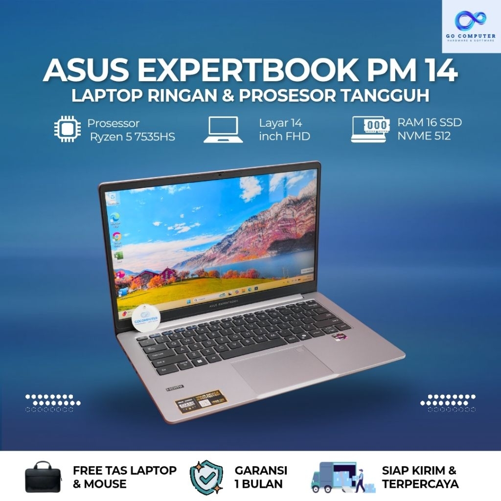 Asus ExpertBook PM 1403 AMD RYZEN 5 7535HS RAM 16GB SSD NVME 512GB