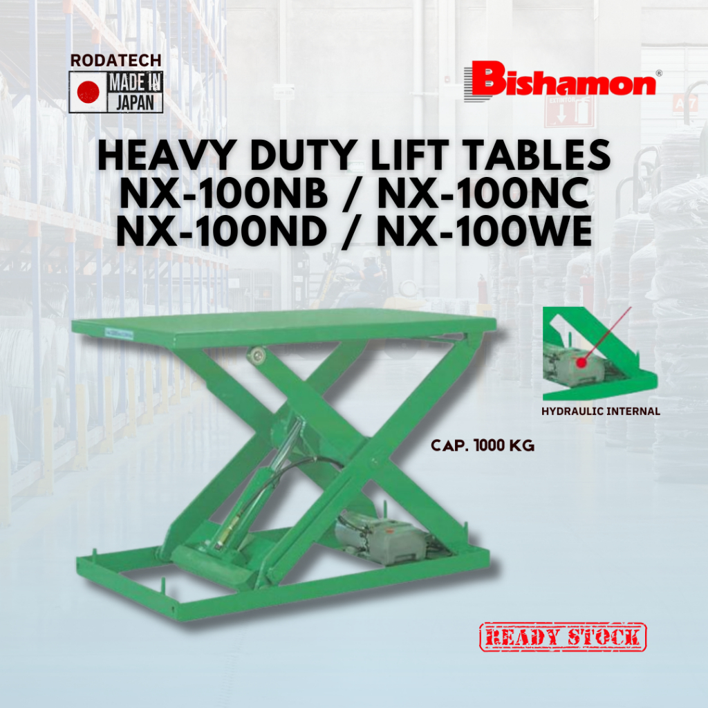 Bishamon NX-100NB / NX-100NC / NX-100ND / NX-100WE  - Heavy Duty Lift Tables