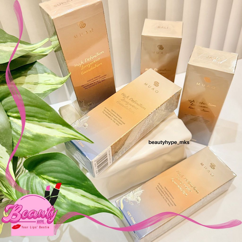 MUAQ High Definition Longwear Foundation 30 ml - Original Tahan Lama Matte Untuk Makeup Artist Full 