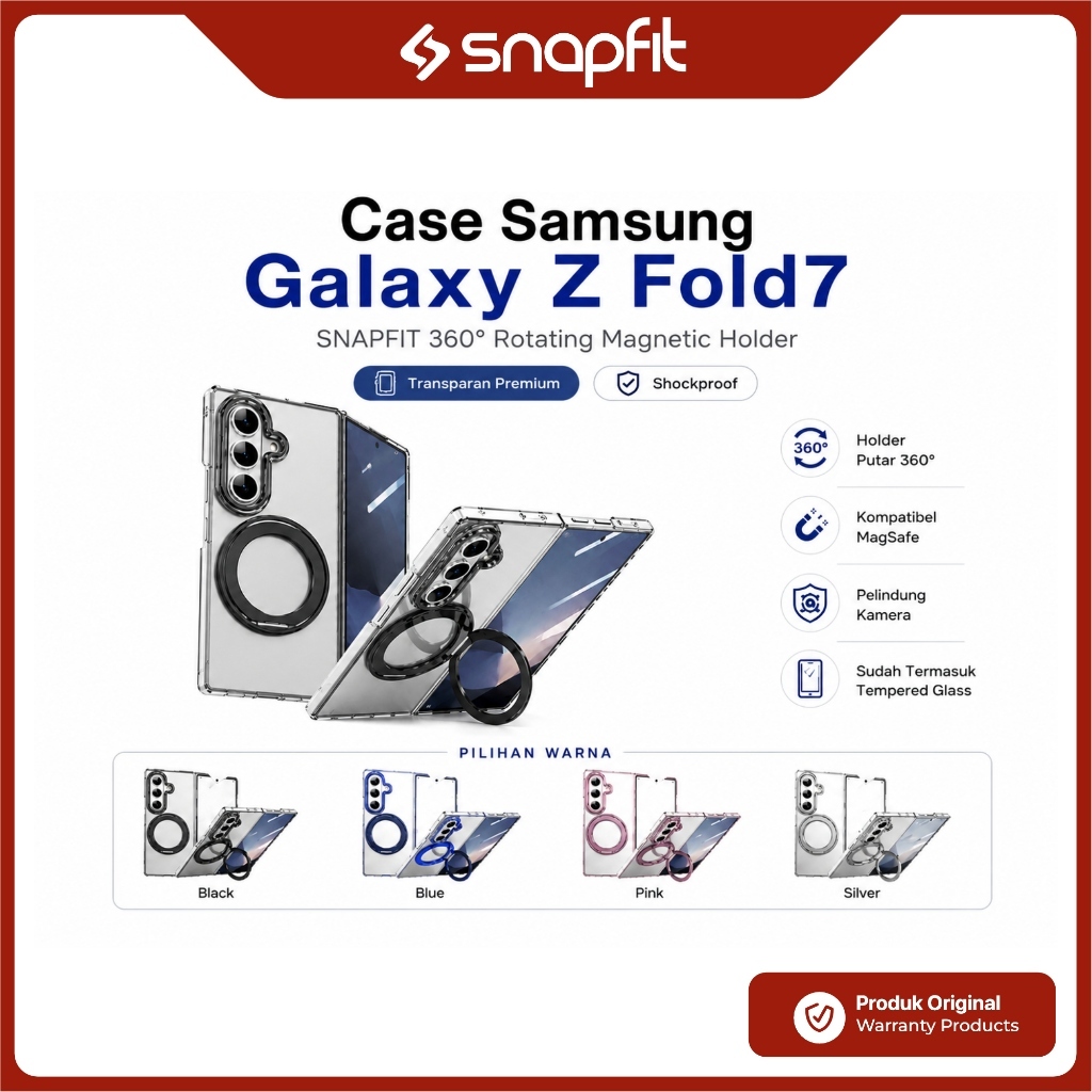 Case Samsung Galaxy Z Fold 7 Fold7 SNAPFIT 360°Rotating MagSafe Magnetic Holder Phone Case