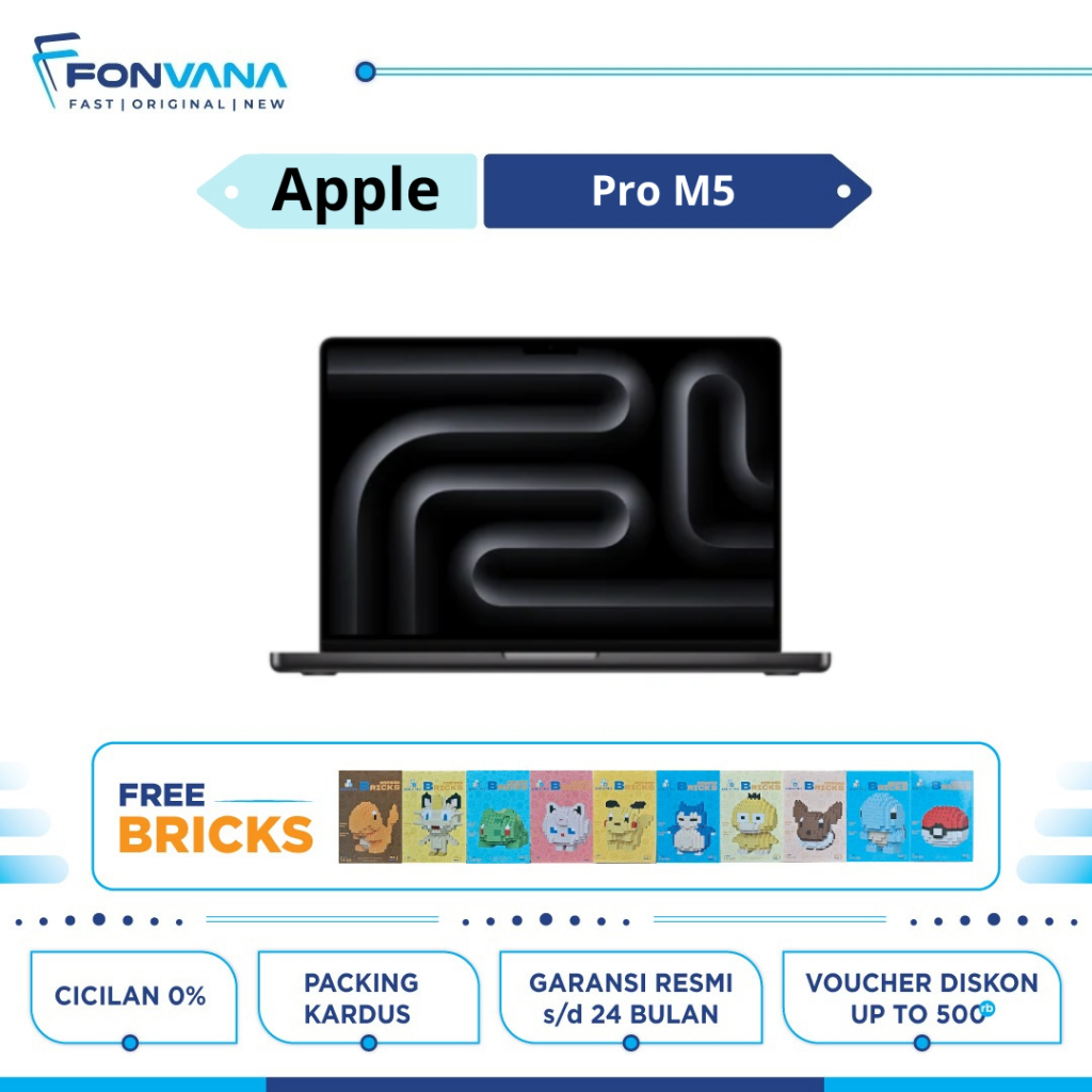 Macbook Pro M5 RAM 16/512GB  24GB/1TB 24GB/2TB 14inch Liquid Retina XDR| Garansi Resmi Indonesia 1 T