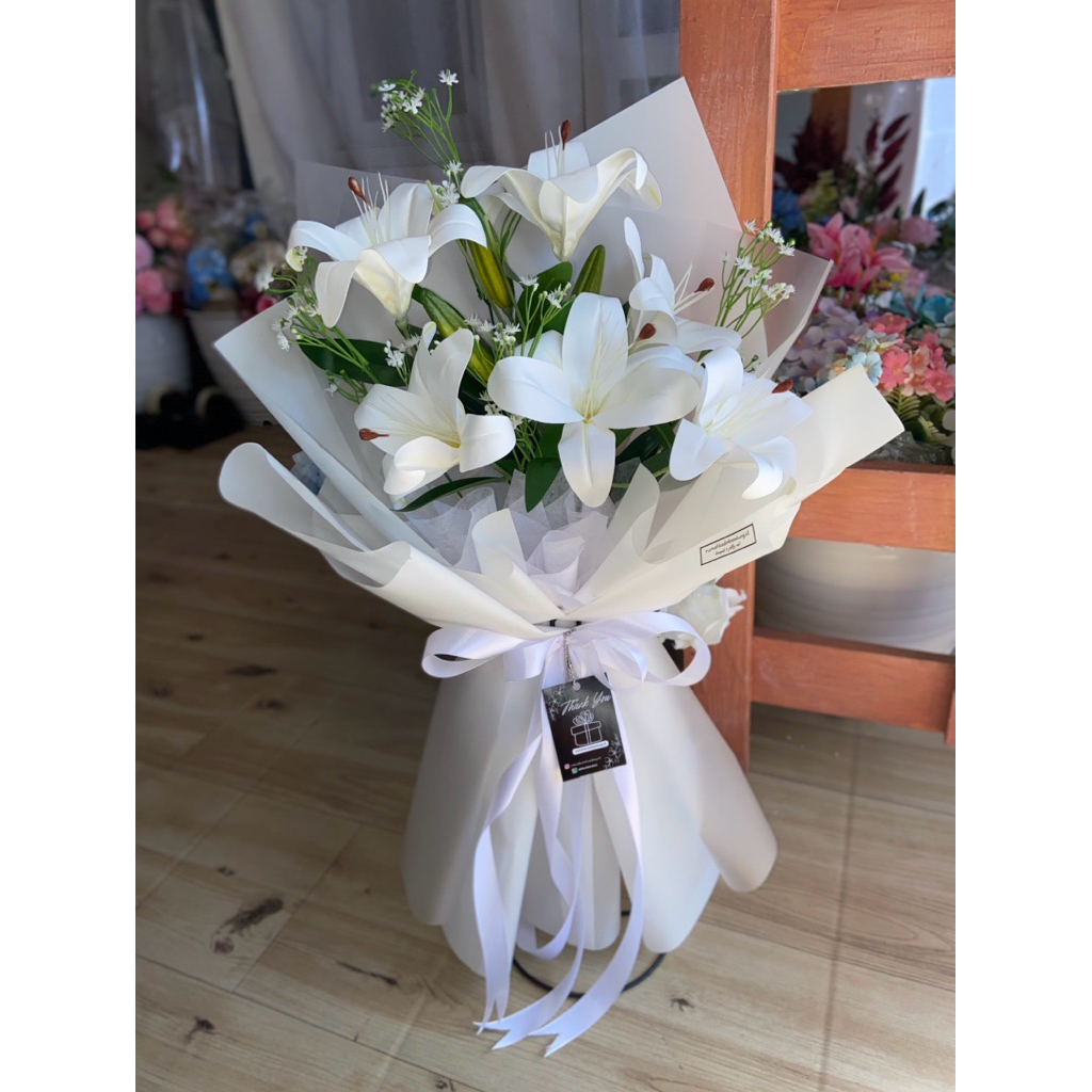 Buket Bunga Lily Artificial