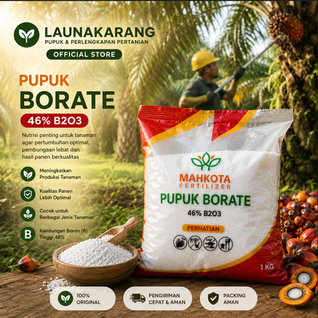 Promo Cod Pupuk Borate Mahkota 1Kg (Kemasan Pabrik) Tanaman Sawit Tanaman Sayur Tanaman Buah ><
