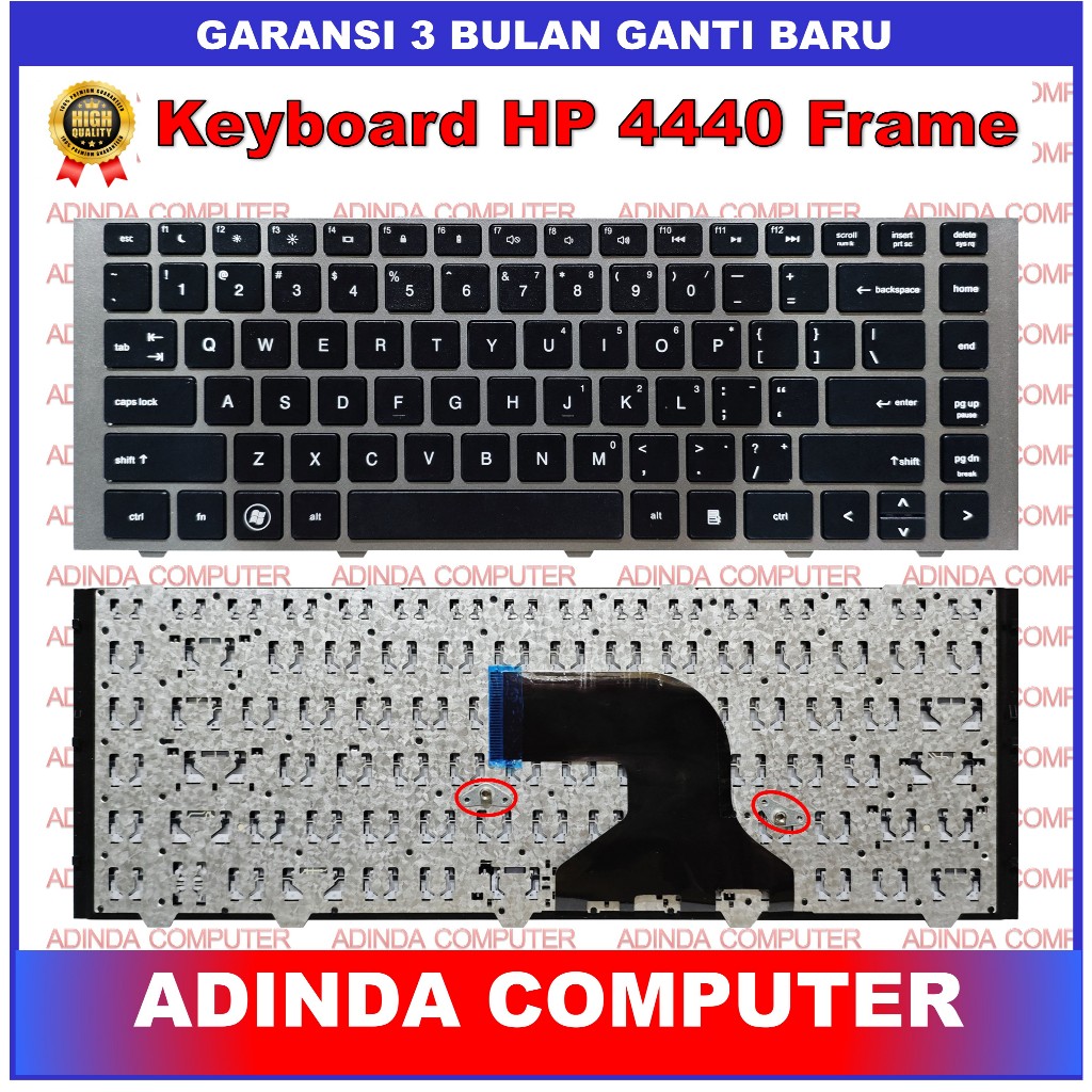 Keyboard HP Probook 4440 4440s 4441 4441s 4445 4445s 4446 FRAME
